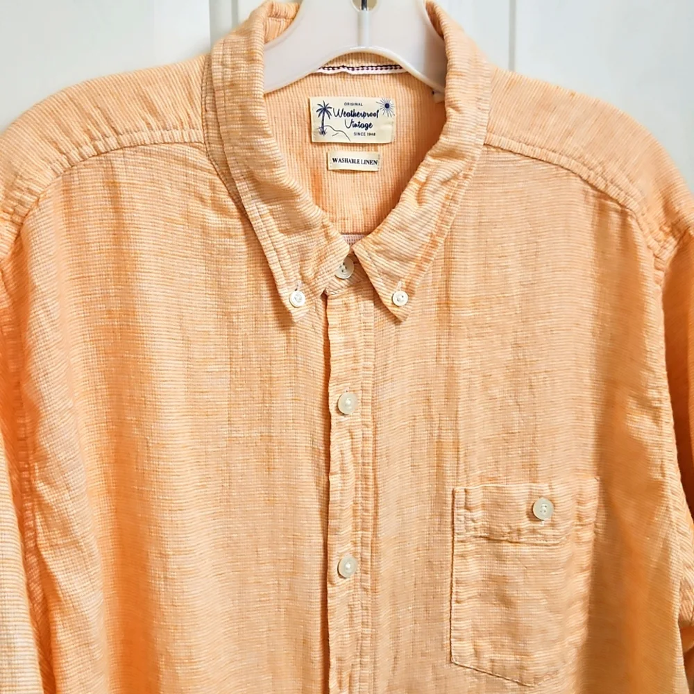 Weatherproof Vintage Washable Linen Buttondown Shirt - Picture 2 of 5